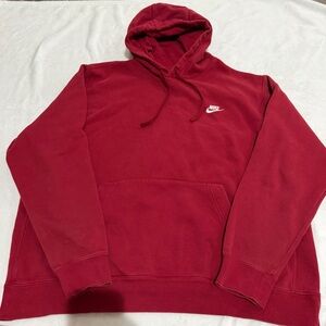 Nike Men's Red Burgundy Hoodie